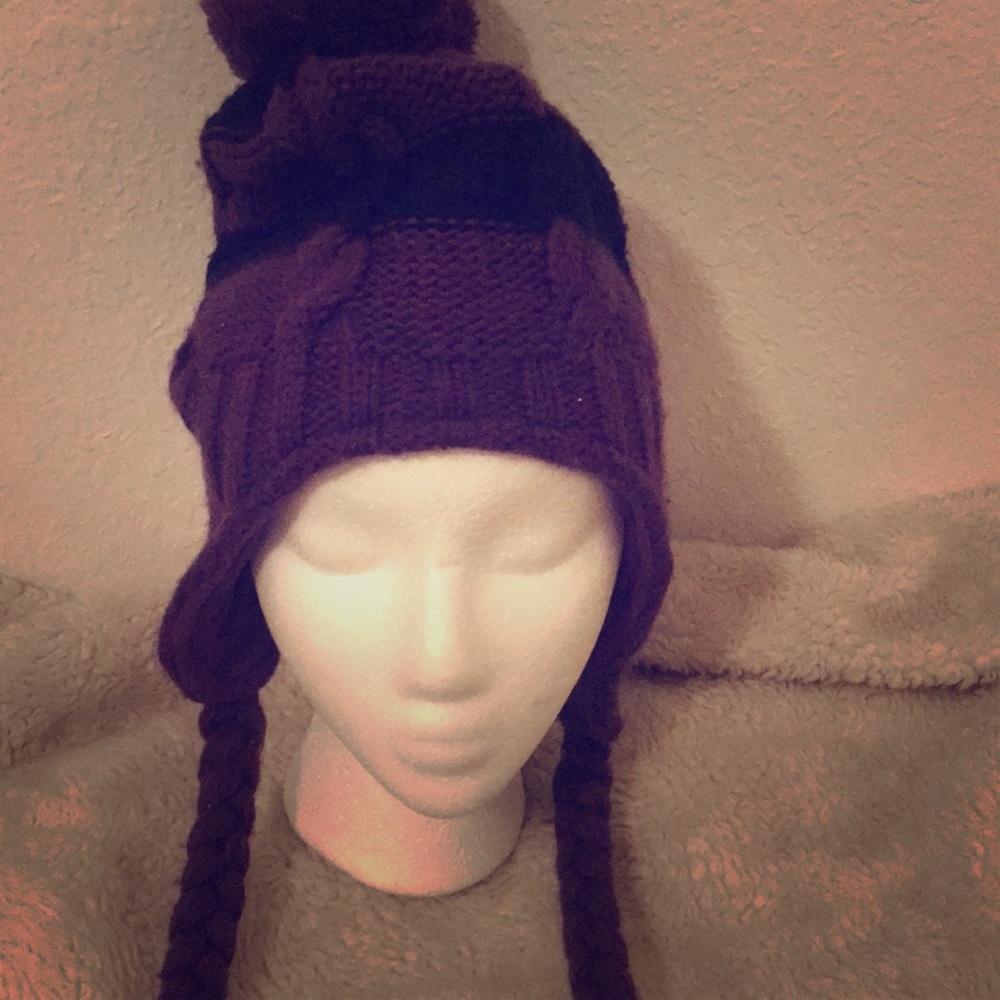 Purple Fila beanie